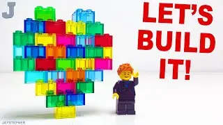 Transparent LEGO Brick Heart #buildtogive