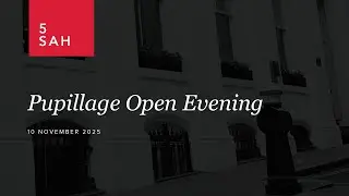 5SAH - Pupillage Webinar 2025