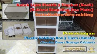 Installation/Assembling Plastic Folding Box 5Tier Storage Cabinet (Pemasangan Kabinet Kotak Plastik)
