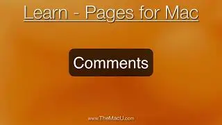 Comments - Pages for Mac Tutorial