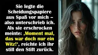 Sie legte die Scheidungspapiere als Scherz hin – ich unterschrieb sie ohne zu zögern
