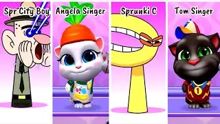 Who Will Prevail: Sprunki City Boy Sprunki C Vs Angela Tom Singer ? 😨 | 😦 Mega Battle #597