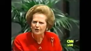 Margaret Thatcher defends the free market