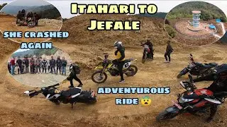 She crashed her NS200 again || Itahari to Jefale Ride || East Nepal Adventurous Ride || Kerabari