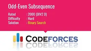 E007 : Odd-Even Subsequence | Basic Algorithms & Implementation | CodeNCode