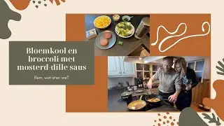 Rem, wat eten we? Bloemkool en broccoli met mosterd-dille saus (vegan)