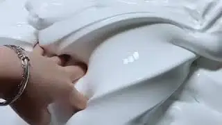White glossy slime
