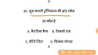 ब्रांड एंबेसडर 2018 | Brand Ambassador 2018 | Current Affairs | SSC,NTPC RRB, CGL, BANK