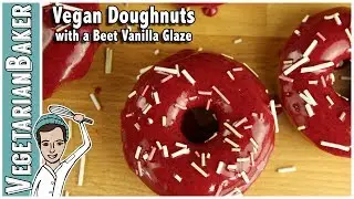 Homemade Vegan Doughnuts with Vanilla Beet Glaze | Baked & Oil Free