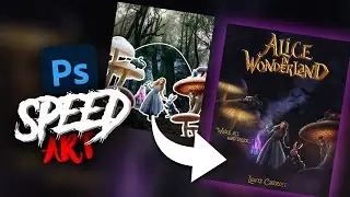 What If ALICE IN WONDERLAND was a GOTHIC HORROR Novel?! Photoshop Book Cover Concept | ARTLESSAVIRAL
