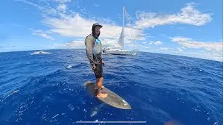 Downwinding the Molokai Channel with a Sailboat escort and a Tow Boogie!