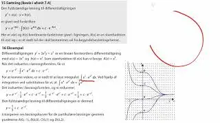 Eks. 16: Fuldstændig løsning til lineær første ordens differentialligning