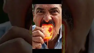 AI ASMR Lava Ice Bite ❄️🌋 #cake #visualtingle #satisfying #food #relaxing #eating #breakfast #funny