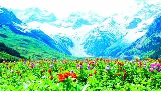 AI-Generated Panoramic View of the Himalayas: Snow-Covered Peaks, Rhododendrons & Lush Valleys 🌄🌸