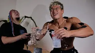 【神回】絶対に笑ってはいけない電気ビリビリプロテイン早飲選手権【マッチョ】