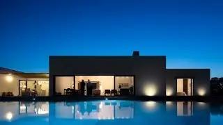 Minimalist Modern House with Simple Shape and Stunning View of Gardola, Portugal