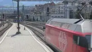 Bahnverkehr in Spiez und Interlaken mit Spezial Züge am 7. Juni 2012