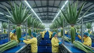 Inside the Extraction Facility &ndash; How Raw Aloe Vera Becomes Liquid Gold (FactoryProcess)