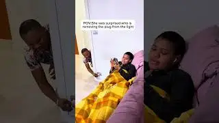 She was surprised who is removing the plug from the light #trending #funny #short #comedy