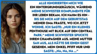 Alle ignorierten mich wie ein Hintergrundgeräusch, während meine Schwester Komplimente für ihr...