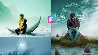 PicsArt The Two World fantasy manipulation | PicsArt moon at Sea | PicsArt photo Editing Tutorial
