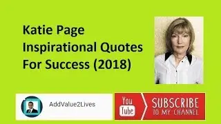 Katie Page Inspirational Quotes For Success (2018)