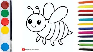 How to Draw Honey 🐝 Bee Easy Step by Step | Honey Bee Drawing For Kids
