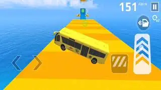 Bus Stunt Racing 3D Simulator - Impossible Bus Mega Ramp Driving - Android iOS GamePlay #10