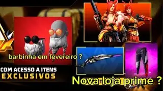 Nova loja prime , camisa de time, e barbinha no Free Fire ??