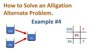 Pharmacy Calculations: How to Solve an Alligation Alternate Problem - Example #4