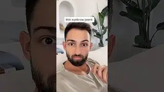 Boyfriend&rsquo;s reaction when he gets his eyebrows trimmed#funny #funnyvideos