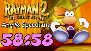 Rayman 2: The Great Escape Any% speedrun in 58:58