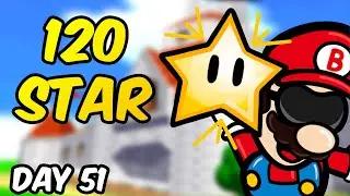 BLINDFOLDED SM64 - 120 Star for World Record (Day 51)! Metal Cap, A Button Challenge and more!