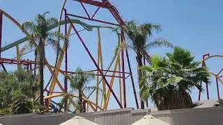 Wonder Woman Flight of Courage: Games Pathway Off-Ride shot, Six Flags Magic Mountain CA (7/11/2025)