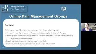 PPA Webinar: Online Pain Management Groups