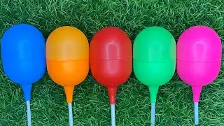 New Glitter Rainbow Lollipop Candy I Cutting| ASMR | Satisfying Video| Kinder 🏀| Kids Toys