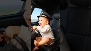 Baby pilot ✈️ amazing Miracles seeing a little baby carrying air plane #funny #shorts #moments