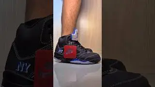 Air Jordan 5 Awake NY Racer Blue on Foot #nike #airjordan #jordan #blue #sneakers #shoes #fashion