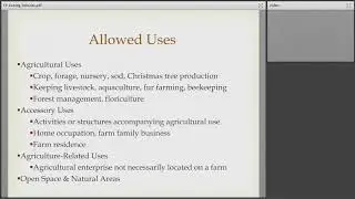 Farmland Preservation Zoning Tutorial