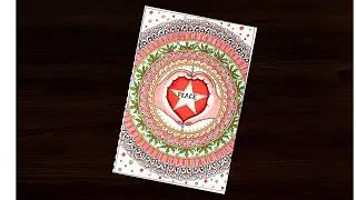 Christmas Peace Mandala Art Tutorial | Easy Step-by-Step Drawing for Beginners | Easy Art