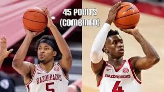 Moses Moody & Devo Davis GO OFF vs Georgia (45 Points)