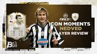 (92) ICON MOMENTS NEDVED PLAYER REVIEW - FIFA 21 ULTIMATE TEAM