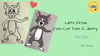 How To Draw Tom Cat Tom And Jerry Step By Step Easy