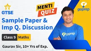 GTSE Sample Paper and Imp. Question Discussion | Class 9 Mathematics | Gaurav Sir | GTSE 2020