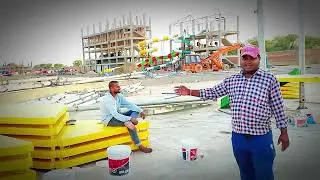 Water park slide installation #poolwork #slide #construction #waterpark #waterfall #wavepool #WPS