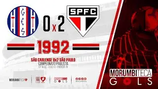 S&atilde;o Carlense 0x2 S&atilde;o Paulo - Paulista 1992 - fase 01 - rodada 19 - 07/10/1992