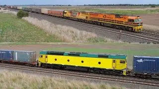 3MP1 Aurizon / TGE Container Train With Partially Repainted G535 Mid Train (1/8/2023) - PoathTV