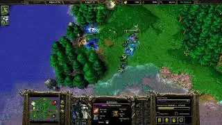 Warcraft 3: Crypt Lord vs Far Seer + Headhunter