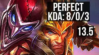 SHACO vs J4 (JNG) | 8/0/3, Rank 5 Shaco, Legendary | KR Master | 13.5