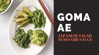 Goma-ae in 4 different vegetables (Japanese salad in sesame sauce)